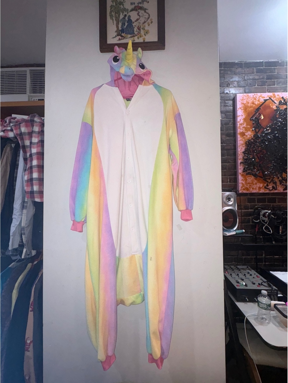 Luna Rainbow Unicorn coverall Pajama Costume